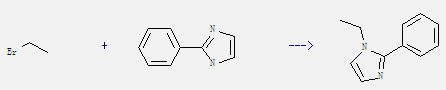 2-Phenylimidazole can react with bromoethane to get 1-ethyl-2-phenyl-1H-imidazole
